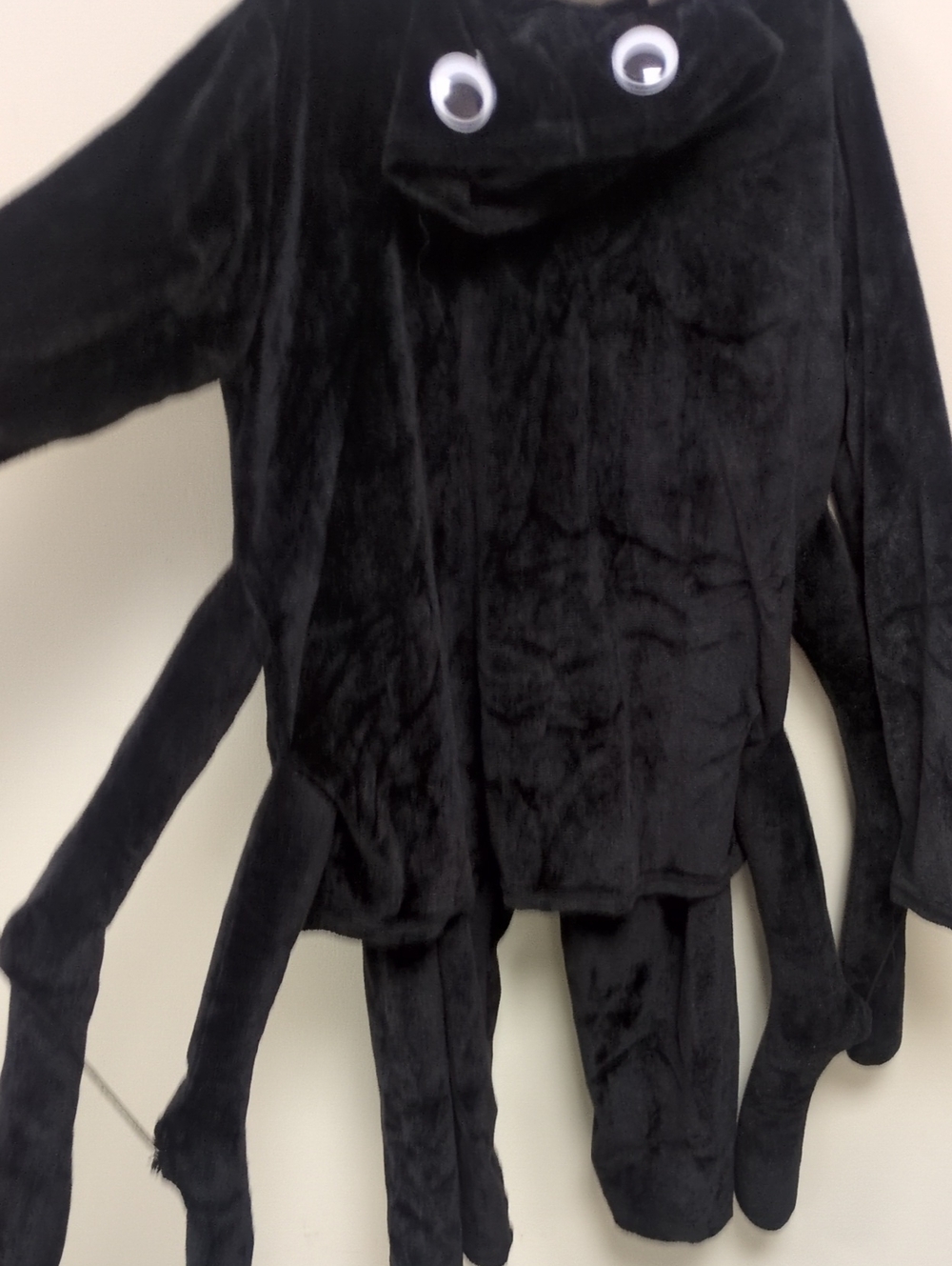Target Black Plush Spider Costume Hoodie with Eyes